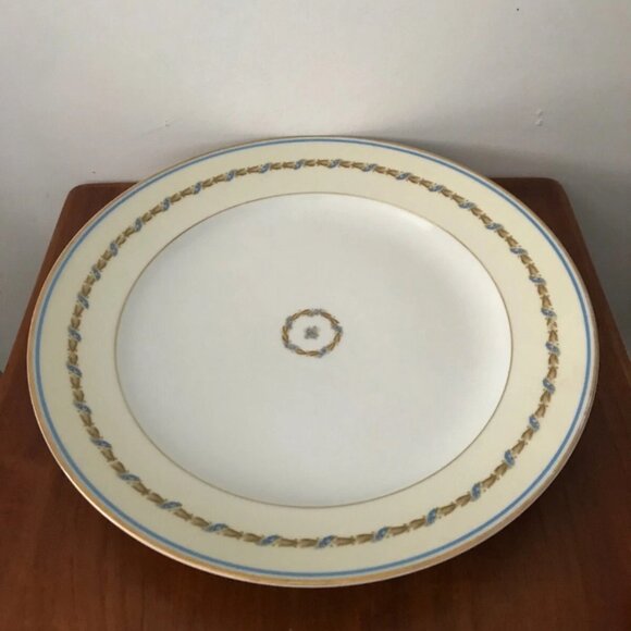 Limoges Charles Ahrenfeldt France 13" Cornflower Gold Serving Charger Plate Dish - Picture 1 of 5